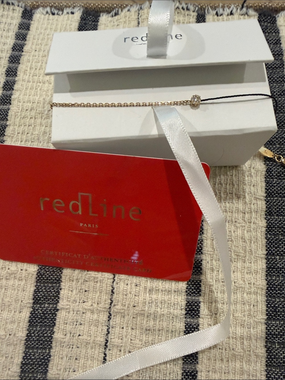 Redline Gold Tone Bracelet with Crystal Accent